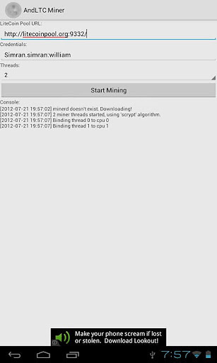 AndLTC Miner截图2