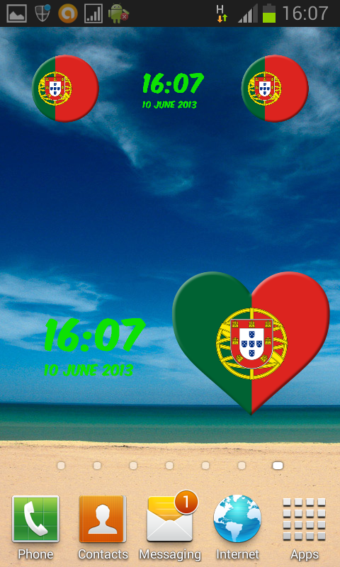 Portugal Digital Clock截图2