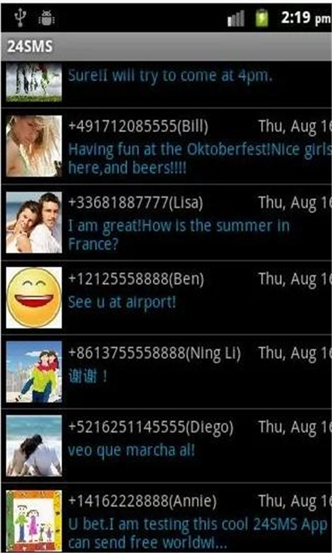 24SMS-免费短信发往全世界截图8