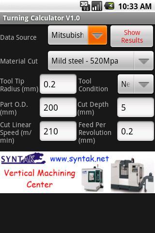 Turning Calculator Imperial截图1