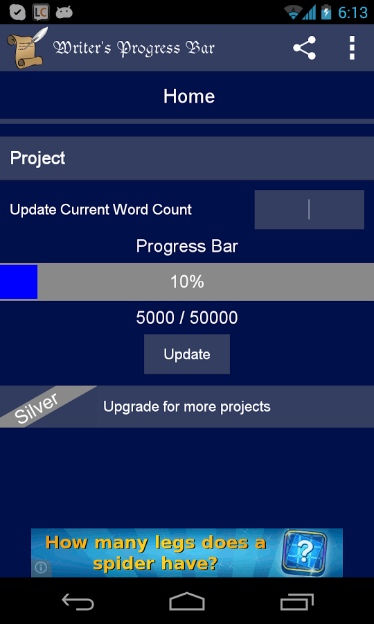 Writer's Progress Bar Bronze截图2