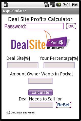 Deal Site Profits Calculator截图1