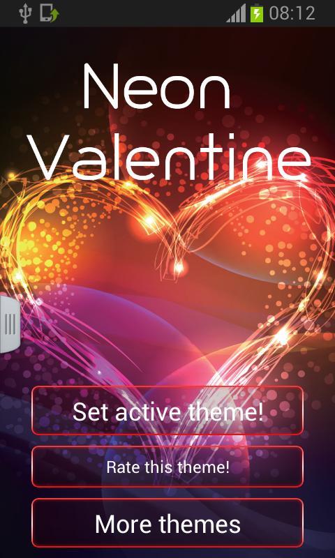 Valentine Keyboard Neon截图1