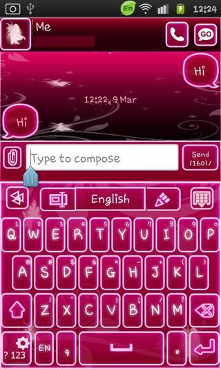 Go Keyboard Fairy Pink截图6