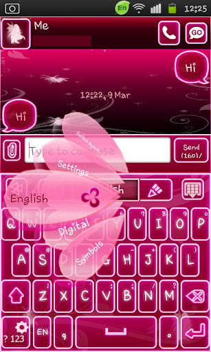 Go Keyboard Fairy Pink截图1