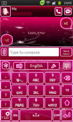 Go Keyboard Fairy Pink截图3