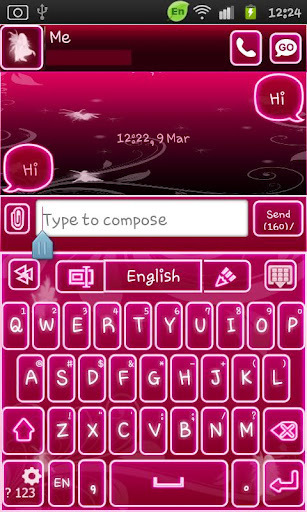 Go Keyboard Fairy Pink截图2