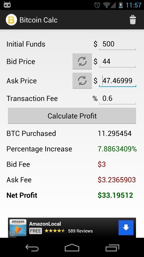 Bitcoin Profit Calculator Free截图1