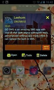 GO SMS Pro City night Theme截图2