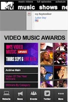 MTV音乐颁奖应用截图2