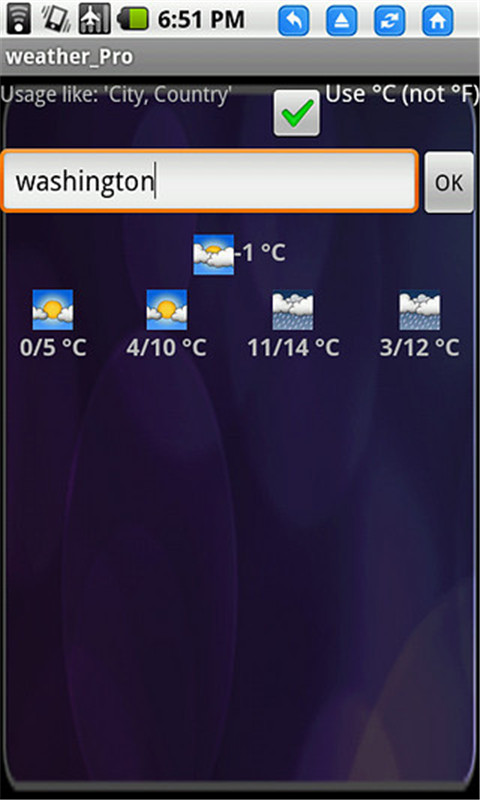 Android天气预报截图3