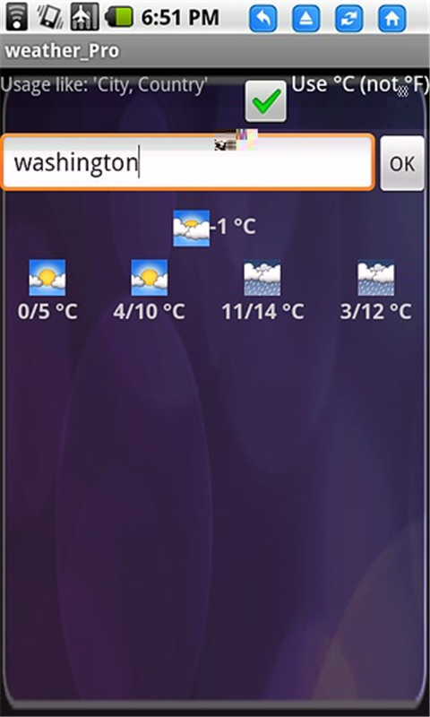 Android天气预报截图1