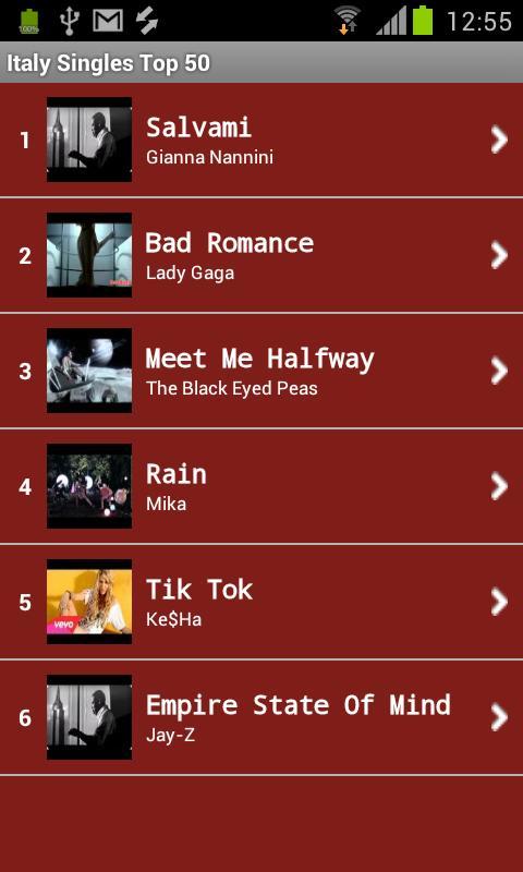 Italy Top Music Charts截图3