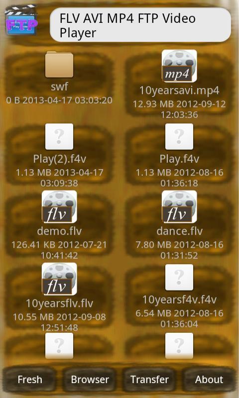 FLV AVI MP4 FTP Video Player截图7