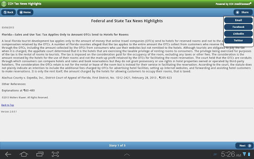 CCH Tax News Highlights截图5