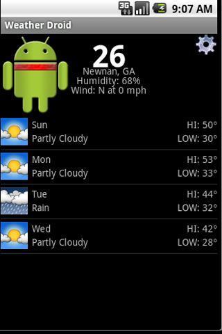 Weather Droid Widget Lite截图3