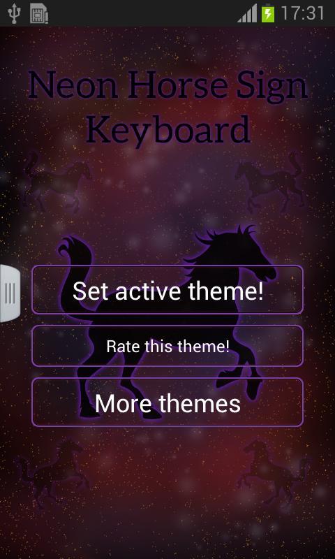 Neon Horse Sign Keyboard截图1