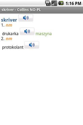 Norwegian&lt;&gt;Polish Dictionar TR截图1