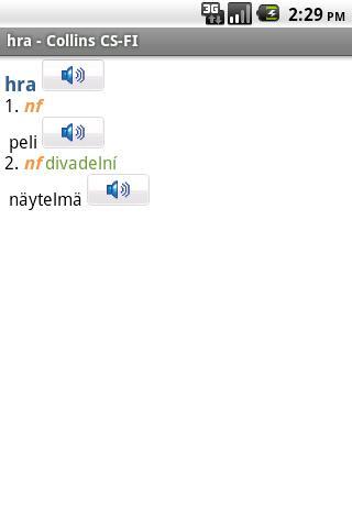 Czech&lt;&gt;Finnish Dictionary TR截图1