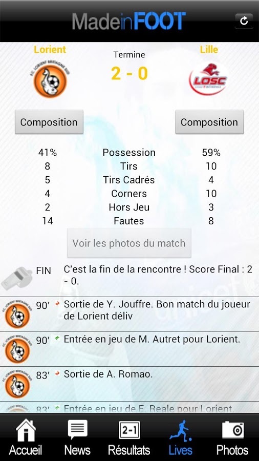 Infos Foot : MadeInFoot截图3