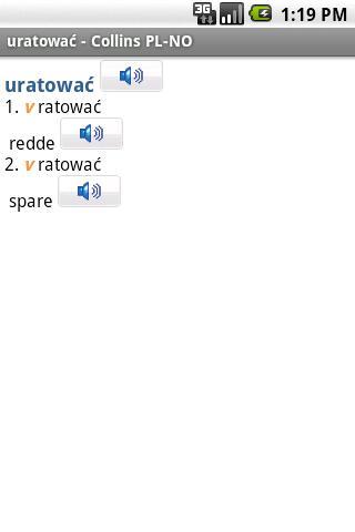 Norwegian&lt;&gt;Polish Dictionar TR截图2