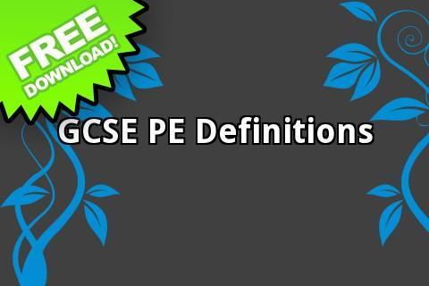 Gcse Pe Definitions截图1