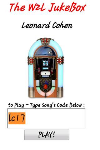 W2l Jukebox - Leonard Cohen截图2