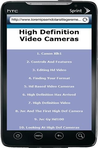 High Definition Video Cameras截图1