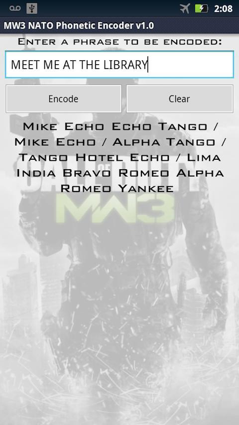 MW3 NATO Phonetic Encoder截图2