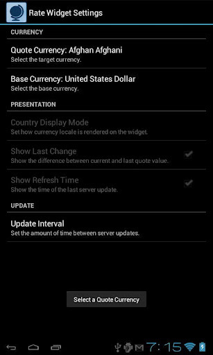 Currency Rate Widget截图5