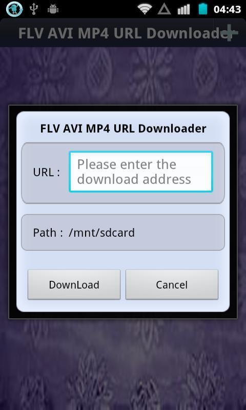 FLV AVI MP4 URL Downloader截图1