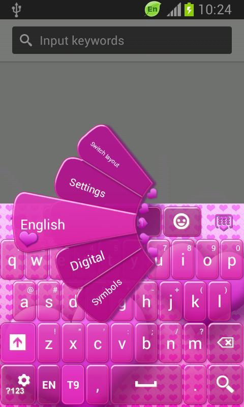 Keyboard Pink Colour Heart截图2