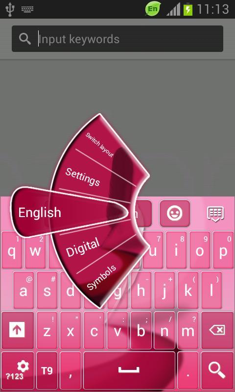 Pink Keyboard for Galaxy Note2截图3