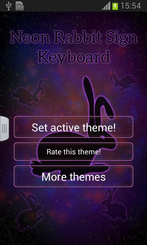 Neon Rabbit Sign Keyboard截图1