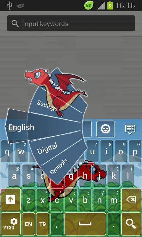 GO Keyboard Dragon Theme截图2