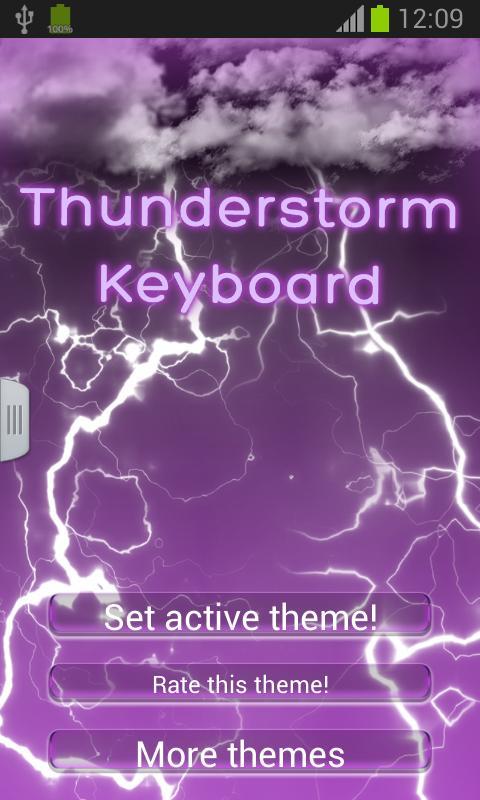 Thunderstorm Keyboard Free截图1