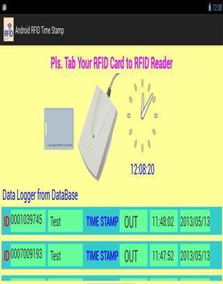 Android RFID Time Stamp Recorder截图2