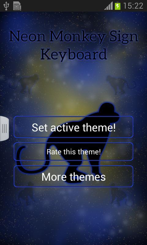 Neon Monkey Sign Keyboard截图1