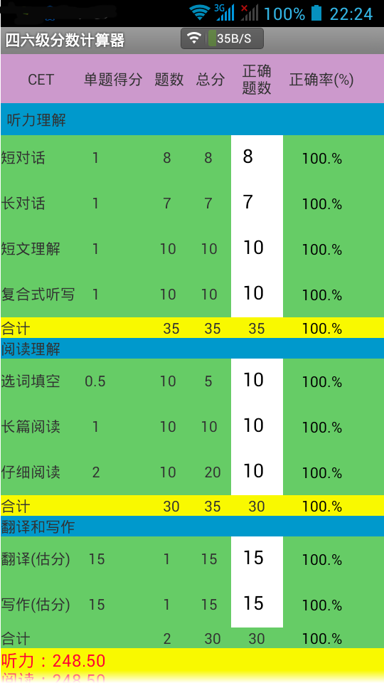 四六级分数计算器截图3