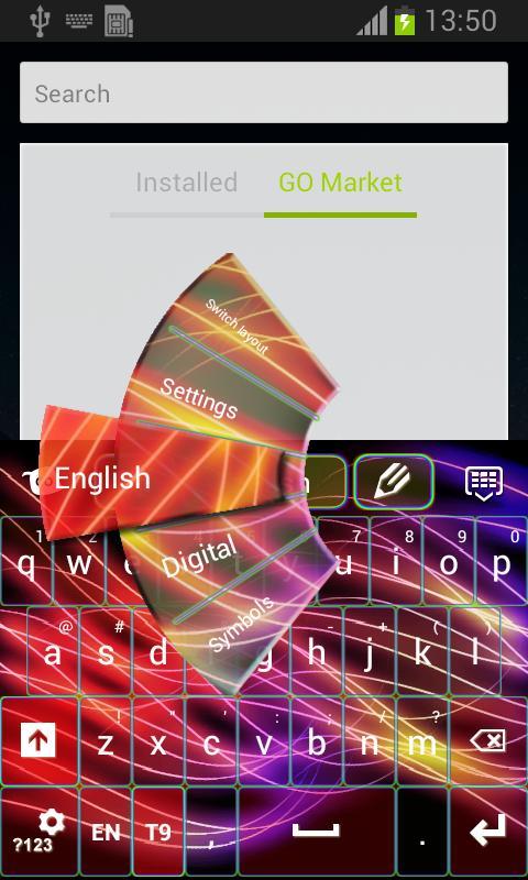 New Neon Keyboard Theme截图3
