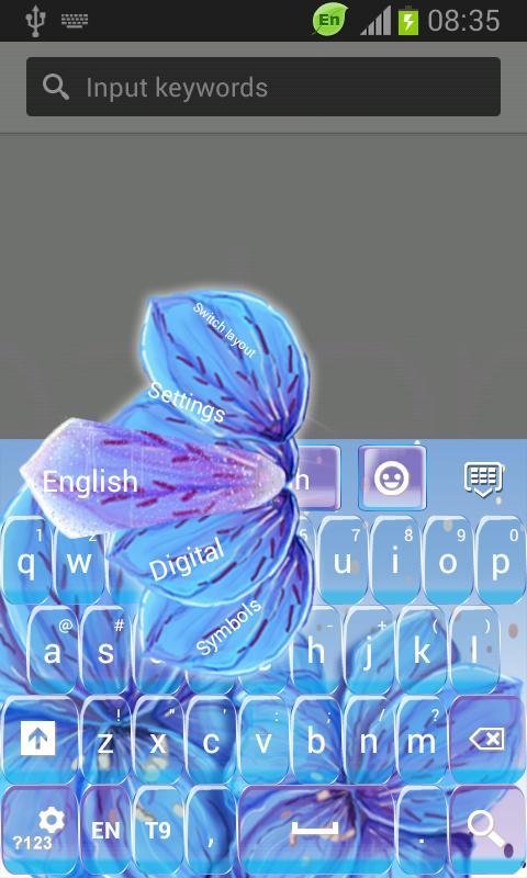 Blue Flower Keyboard截图2