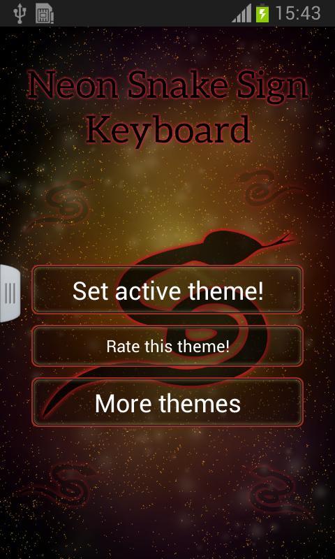 Neon Snake Sign Keyboard截图1