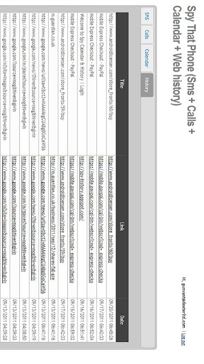 间谍短信，通话，日历，历史截图1