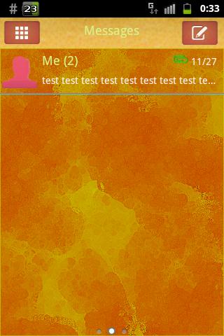 GO SMS Theme Orange 好主题橙黄色短信截图1