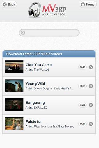 mv3GP - Watch 3GP Music Videos截图3