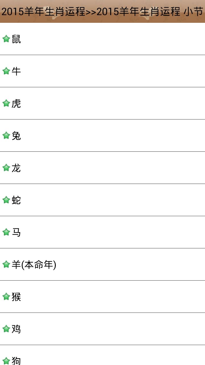 2015羊年生肖运程截图2