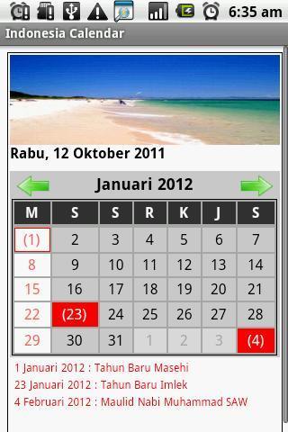 Indonesia Calendar截图1