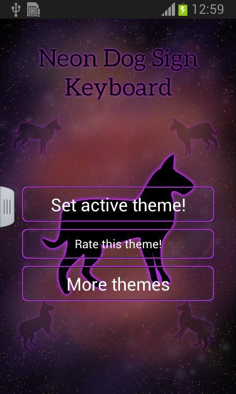 Neon Dog Sign Keyboard截图1