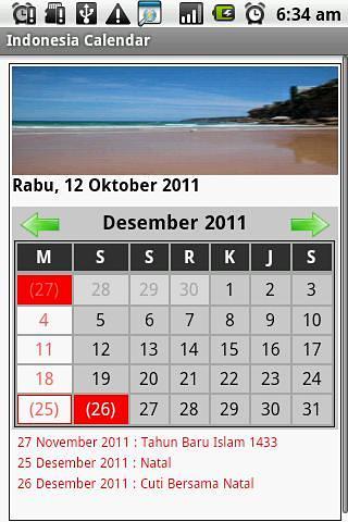 Indonesia Calendar截图4