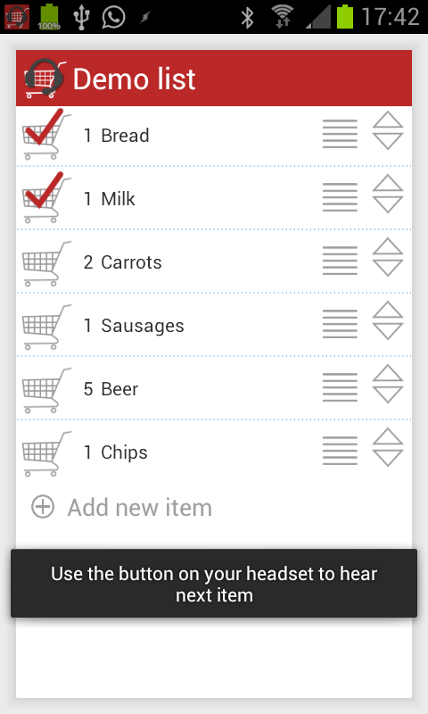 Voice shopper shopping list DM截图2